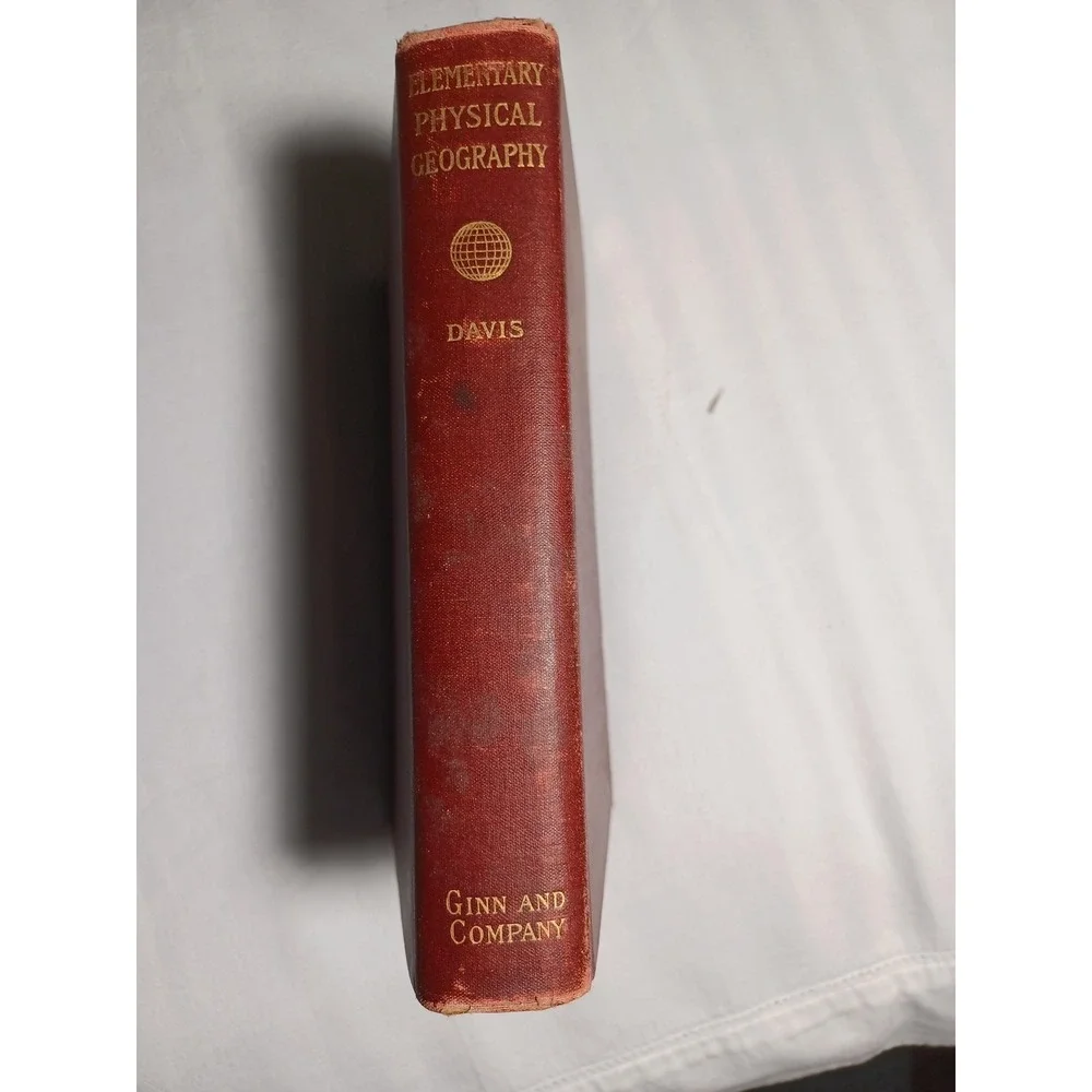 Vintage Elementary Physical Geography William‎ Morris Davis 1902 Red Cloth HC